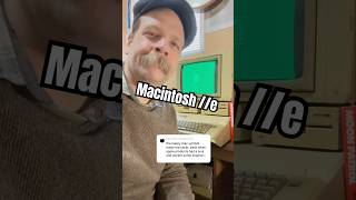 “Happy Mac” on an apple IIe: Two-Liner AppleSoft BASIC program by Lee Fastenau #retrocomputing #80s