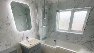 Tile Effect Bathroom Cladding | Tile Look Bathroom Panels | Tile Effect Bathroom Wall Panelling