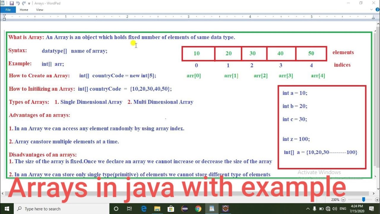 What Is An Array In Java How To Create An Array - YouTube