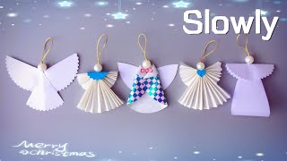 ABC TV | 5 Tips | How To Make Angel Christmas Ornaments From Paper (Slowly)- Craft Tutorial