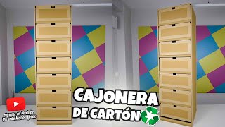 MUEBLE ORGANIZADOR DE CARTÓN RECICLADO|Manualidades Reciclaje|DIY