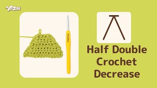 How to half double crochet decrease(hdc dec) - Easy and Detailed