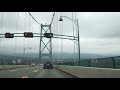 October 29, 2020: Drive across the Lions Gate Bridge in Vancouver, BC, Canada