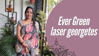 Ever green laser georgetes #gayathrifashions