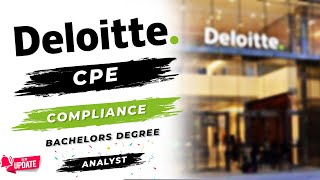 Deloitte Hiring CPE Compliance Analyst | Bachelor’s Degree Required | Apply Now!