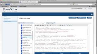 PowerSchool Admin: Modifying Pages