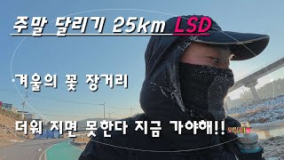 달리기 25km LSD 겨울 철 누구나 가능 [더워지면 못한다 지금 가야해!!]