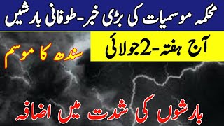 Sindh Weather update Today | Monsoon 2022  | Karachi Weather Update Today| Haevy Rains expected
