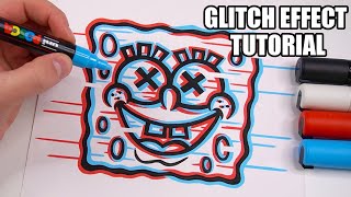 How To Draw The GLITCH EFFECT! Tutorial