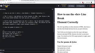 How to use the BR Element Correctly (HTML)