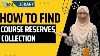 How to find Course Reserves via New Library Portal