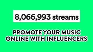 Promote your music online using influencers