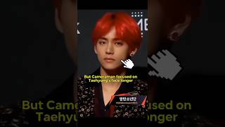 Cameraman focused on Taehyungs handsome face longer😳💜 #btsshorts #taehyung
