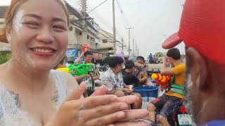 Songkran Festival 2023(Thai new year) /water festival in Ban Phai district, khon kaen province.