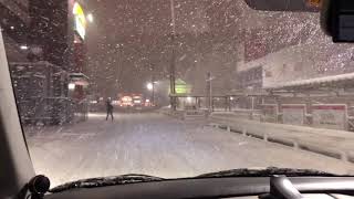 2021.2.17福井県k's〜Lpa周辺の夜の雪の状況