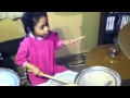 5 year playing drums aka (moo moo) my daughter