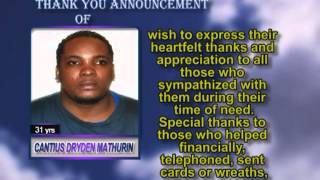 Cantius Dryden Mathurin thank you