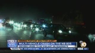 SigAlert: NB I-805 at University Avenue; several lanes closed due to multi-vehicle crash