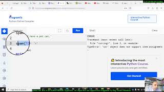 python 149 How to fix Python ERROR TypeError: 'str' object does not support item assignment by En
