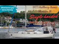 Full tour of Hallberg-Rassy Monsun 31 heading for the Atlantic. Young guy sailing singlehanded