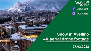 Snow in Avellino - 4K aerial drone footage