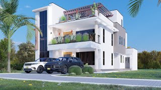 4 Bedroom House Design | Modern House plan | 2 Storey | 14.7m x 8.9m with S.Q.