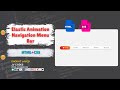How to Create an Elastic Animation Navigation Menu Bar? #html #css #coding #webdesign