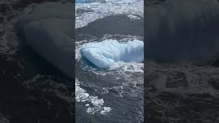 Chilling beauty: Ice floats in the endless blue sea.❄️🌊 #NatureLovers #IceScapes #OceanViews#travel