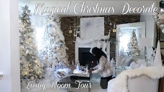 🎄magical Winter Wonderland Christmas Tree Decorating Ideasdecorate With Me Living Room Trendy