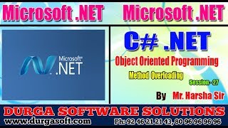 .Net Tutorial || C#.Net Session - 27|| OOPS || Method Overloading || by Harsha sir
