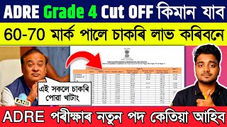 Adre Grade 4 expected cut off for HSLC  and class 8 level post // Adre grade 4 cut off list 2024