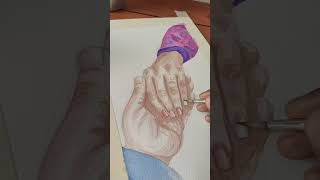 Beautiful Hands Painting with Watercolors #viral #viralart #valentine #valentinesday