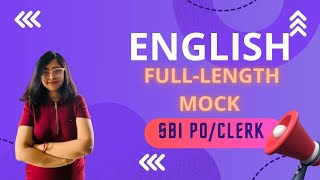 English Mock Test|SBI PO & SBI Clerk Pre| English by Anwesha