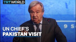 UN chief in Pakistan on two-day trip appealing for global help