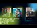 CSS Responsive Gradient Card  Hover Effects | CSS3 Cards | CSS UI