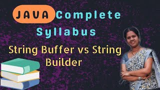 Difference between StringBuffer and StringBuilder in java || 32 || JAVA COURSE in telugu