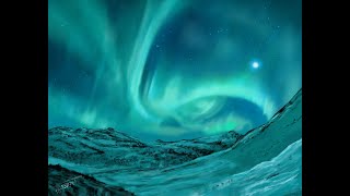 14. Northern Lights Realistic Speed Painting Aurora Borealis by David Luebbert