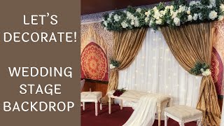 Setup With Me - Wedding Stage Backdrop With Lights | Time-Lapse Video