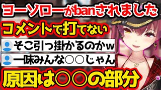 ヨーソローがbanされてしまった宝鐘マリン船長【ホロライブ/宝鐘マリン】