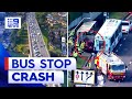 Woman hit by car while sitting at bus stop in Sydney's Inner West | 9 News Australia