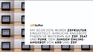 zdf.kultur - Sendebetrieb eingestellt [30.09.2016 | 23.59 Uhr]