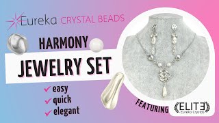 Level up Your Jewelrymaking! 🦪 Harmony Pearl Jewelry Set Easy DIY Earrings and Necklace Tutorial