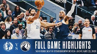 Dallas Mavericks Highlights vs. Minnesota Timberwolves | January 22, 2025