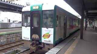 陸羽東線キハ110系　鳴子温泉駅発車