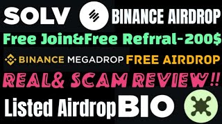 Solv Protocal\u0026Bio Coin Free Airdrop Real \u0026Scam|Free Join\u0026Refrral Bonus-200$|Binance Free AirdropCoin