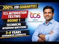 TCS🔥 Automation Testing Interview Questions - 3 to 4 yrs experienced - Job Guarantee!