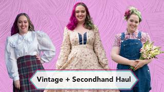 Vintage, Secondhand \u0026 Slow fashion haul | Vintage Clothing Haul + Try On