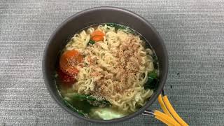 モンベルのクッカーを使ってベランダで登山メシを作ってみた(サッポロ一番 塩ラーメン編)