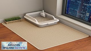 HCY\u0026WLD Cat Litter Mat 45x26/35x24/30x22/24x18 Inch Double Layer Cat Litter Box Mat Review