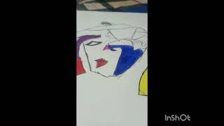 i tride to draw Pablo Picasso master pis 😅 it could be better #art #viral #youtube
